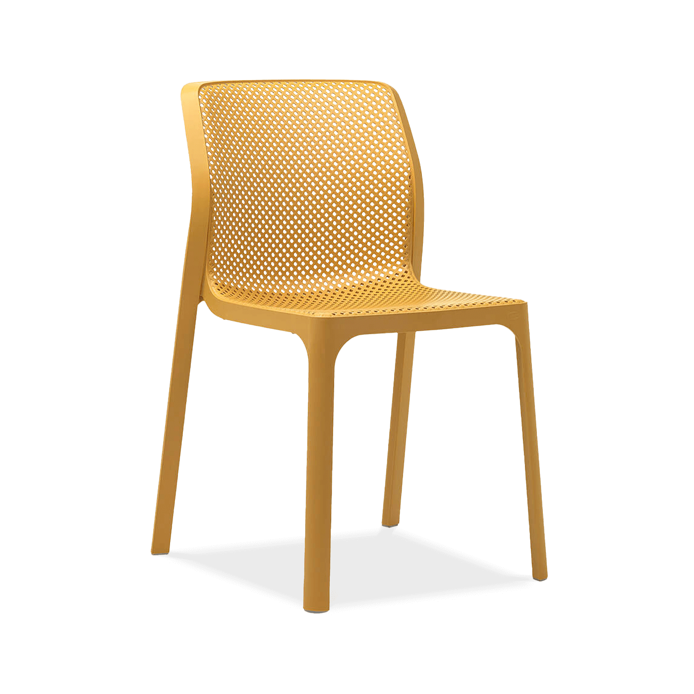 pomarańczowe krzesło kawiarniane z oparciem