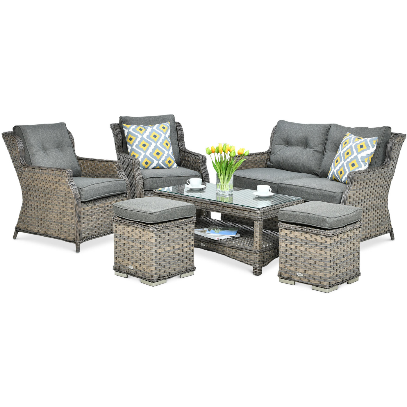 TRIVENTO II ZESTAW+PUFY MELANGE