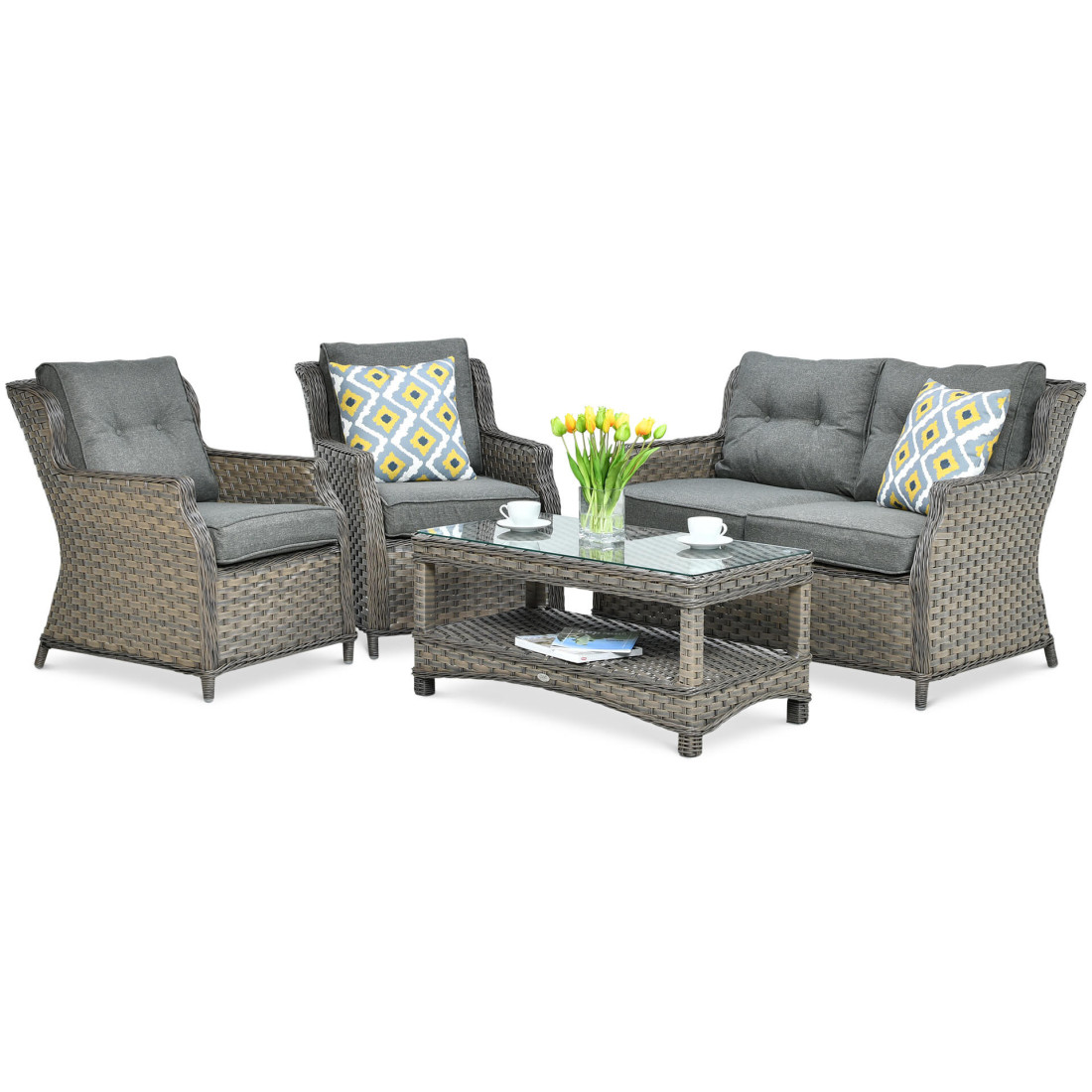 TRIVENTO II ZESTAW+PUFY MELANGE