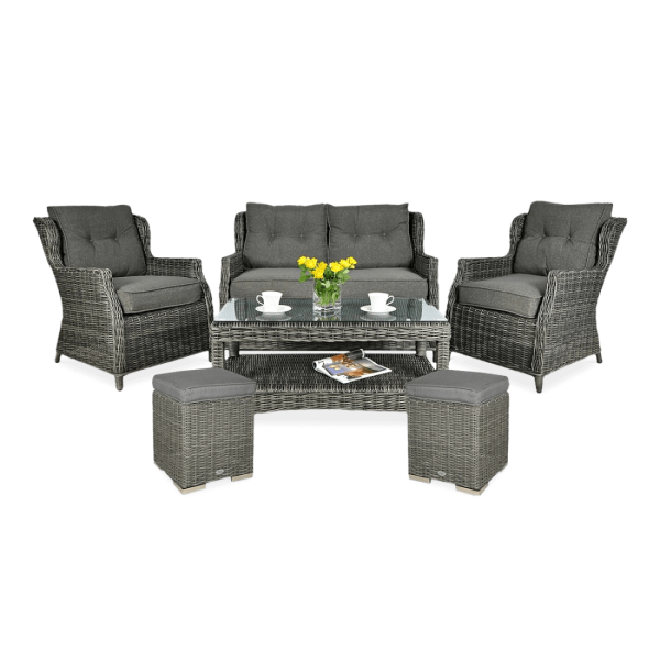 TRIVENTO II ZESTAW+PUFY DARK GREY