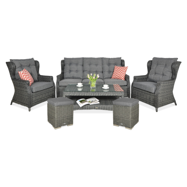 TRIVENTO III SET + DARK GREY PUFFS