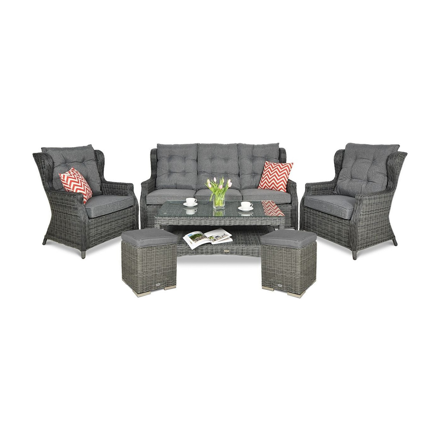 TRIVENTO III SET + DARK GREY PUFFS