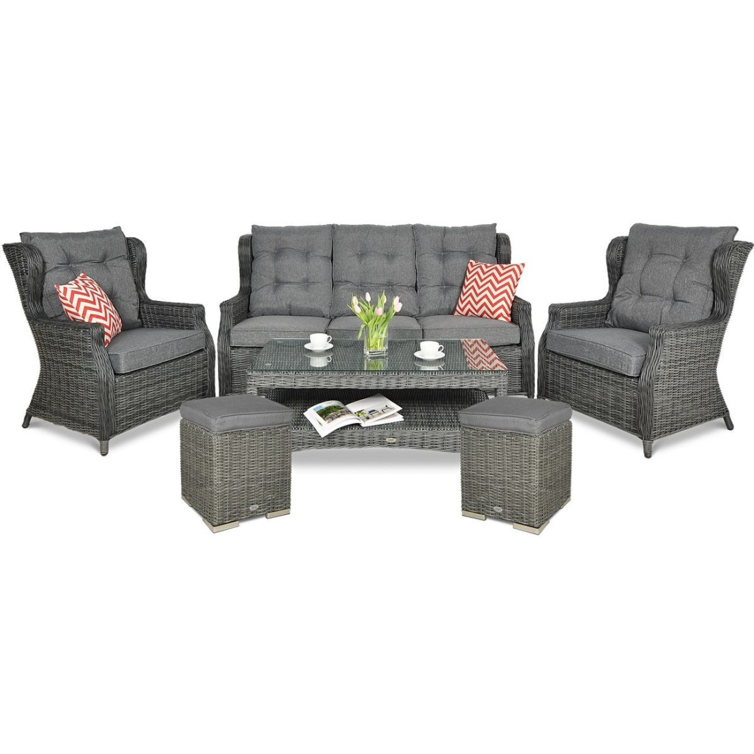 TRIVENTO III SET + DARK GREY PUFFS