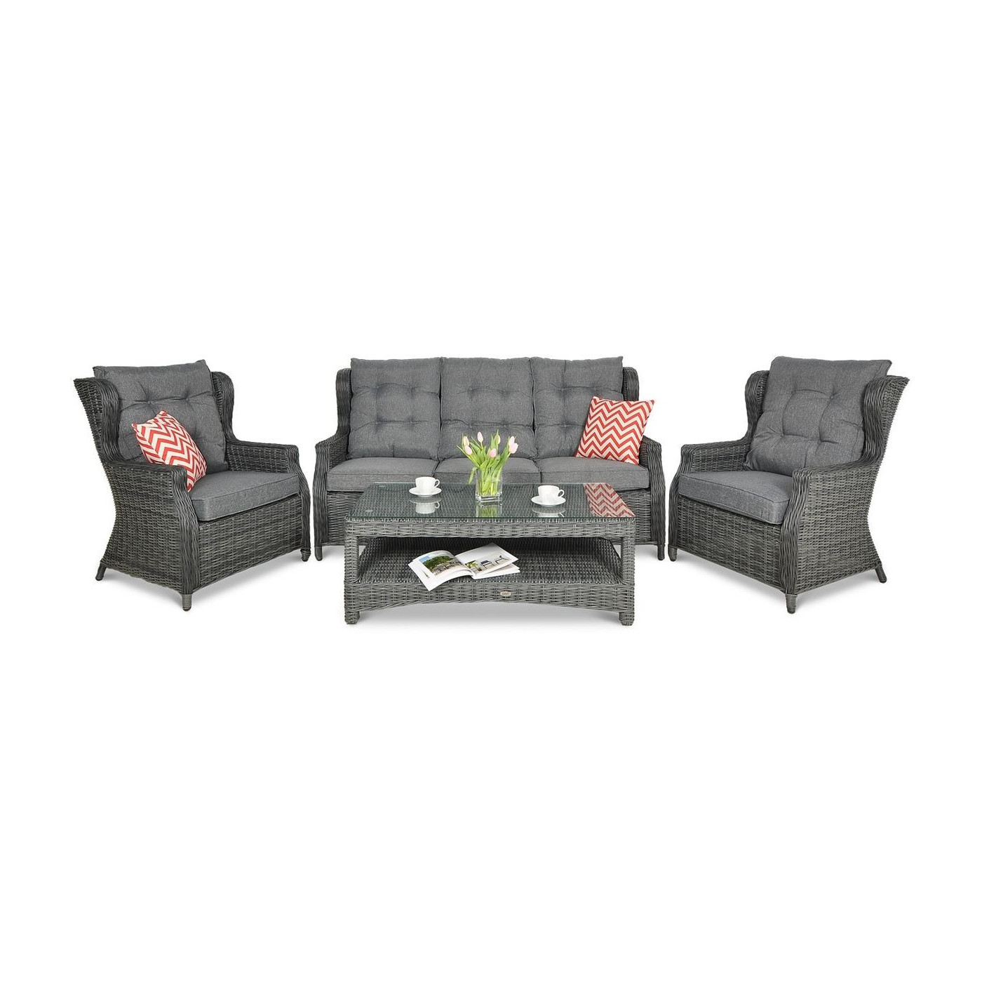 TRIVENTO III SET + DARK GREY PUFFS