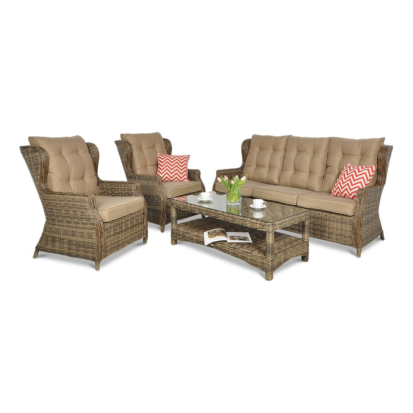 TRIVENTO III SET + BROWN PUFFS