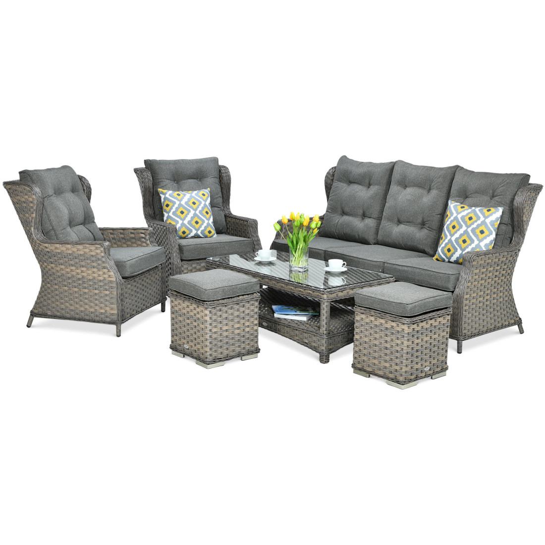 TRIVENTO III ZESTAW+PUFY MELANGE