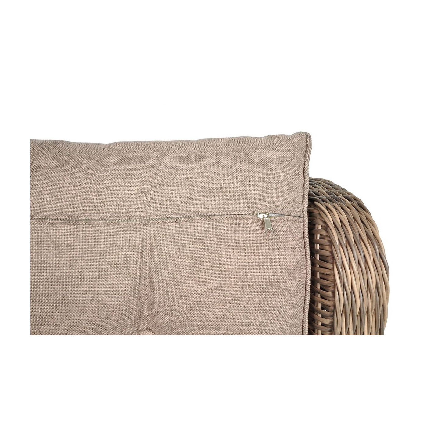 fotel detale Meble technorattanowe TRIVENTO 3 DINING + PUFY Brown - Focus Garden