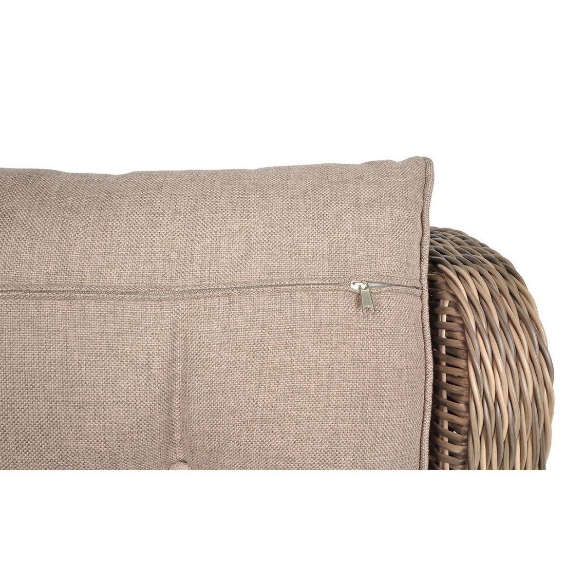 fotel detale Meble technorattanowe TRIVENTO 3 DINING + PUFY Brown - Focus Garden