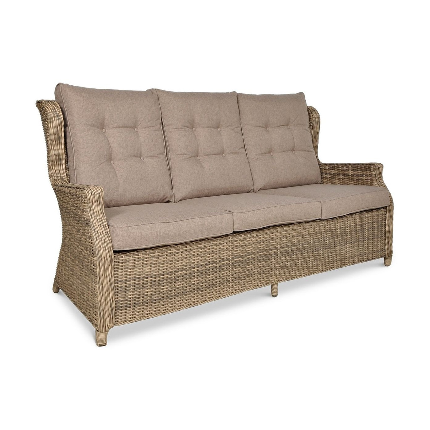 kanapa Meble technorattanowe TRIVENTO 3 DINING + PUFY Brown - Focus Garden