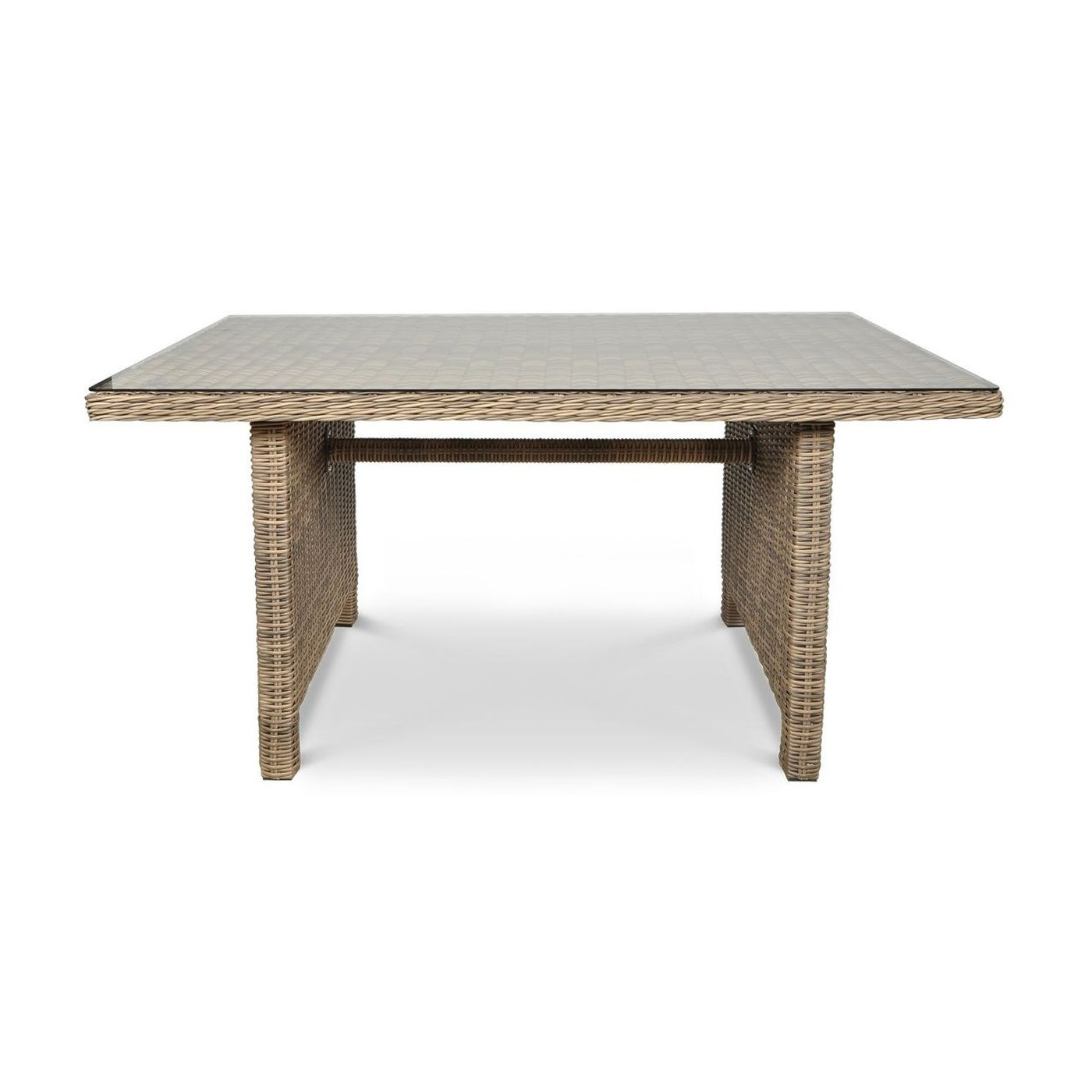 stół Meble technorattanowe TRIVENTO 3 DINING + PUFY Brown - Focus Garden