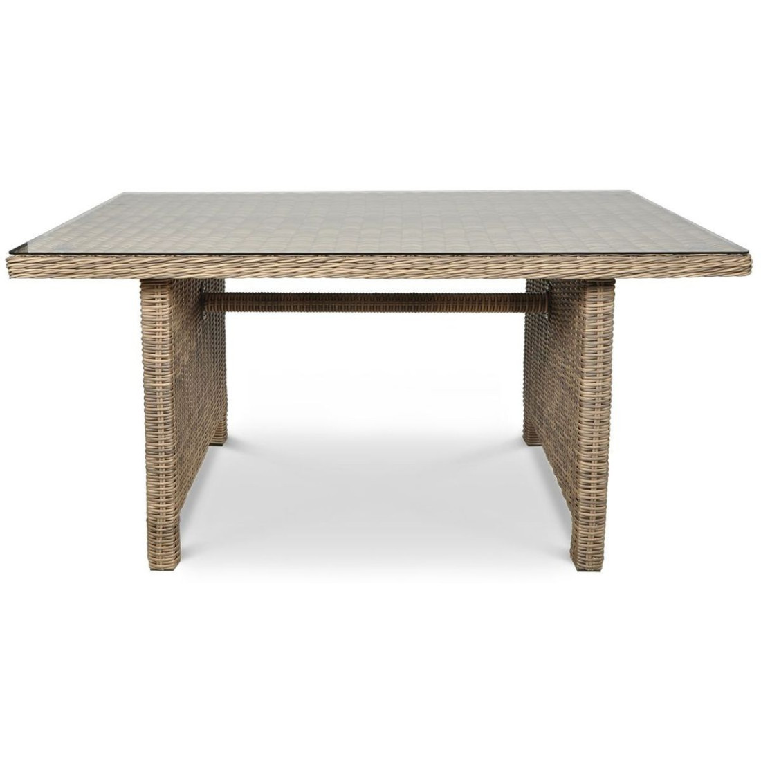 stół Meble technorattanowe TRIVENTO 3 DINING + PUFY Brown - Focus Garden