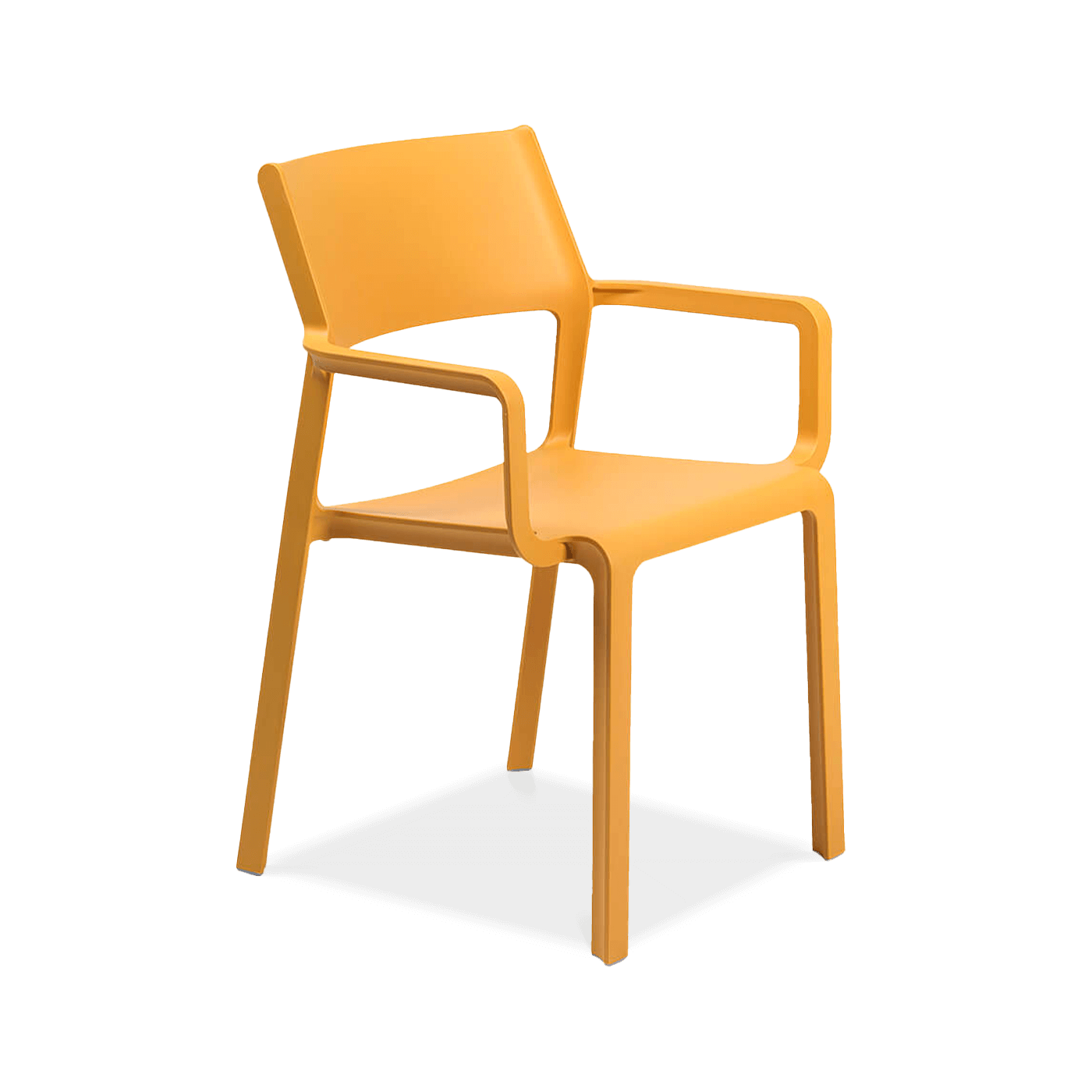 pomarańczowe krzesło jadalniane z oparciem 