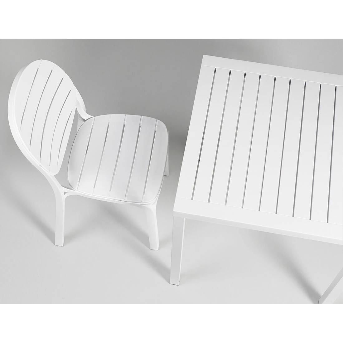 CUBE 70 WHITE TABLE WHITE