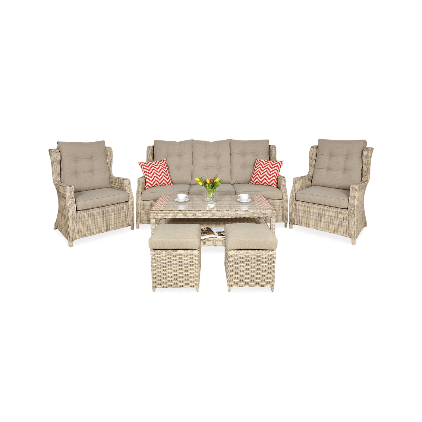 TRIVENTO III SET + BEIGE PUFFS