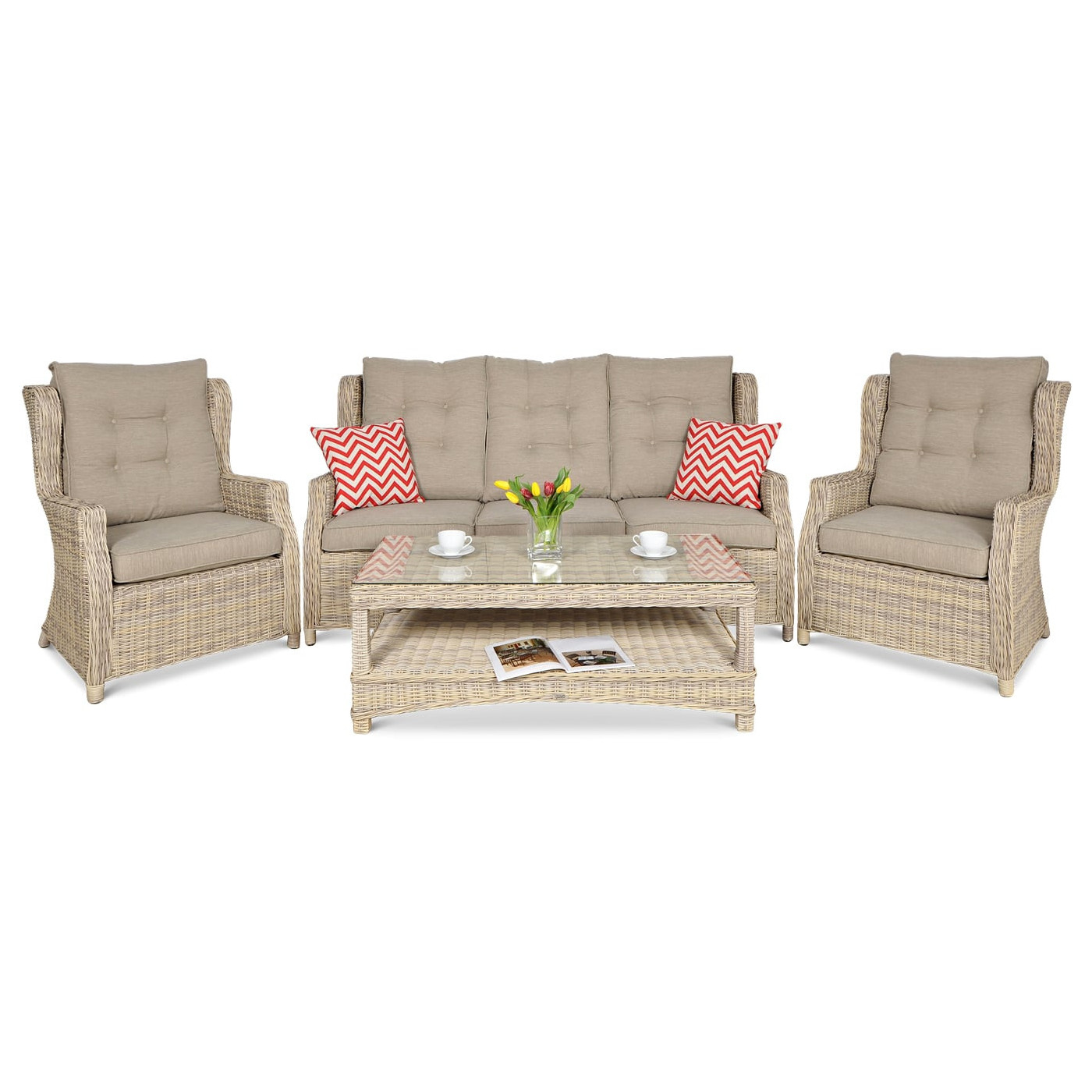 TRIVENTO III ZESTAW+PUFY BEIGE