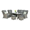 TRIVENTO III DINING SET + MELANGE PUFFS