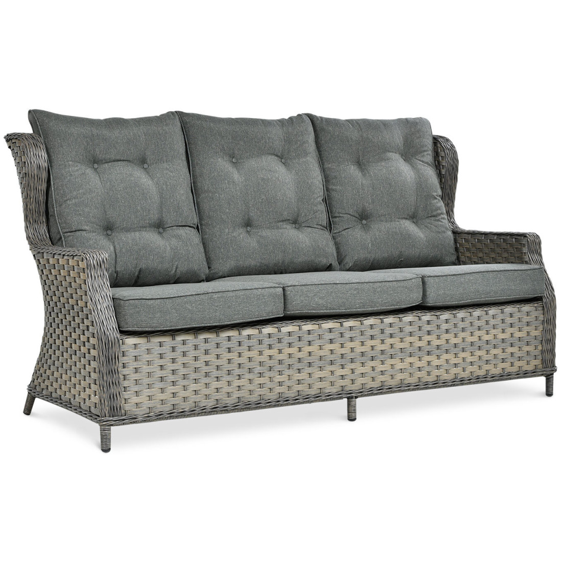 TRIVENTO III DINING SET + MELANGE PUFFS