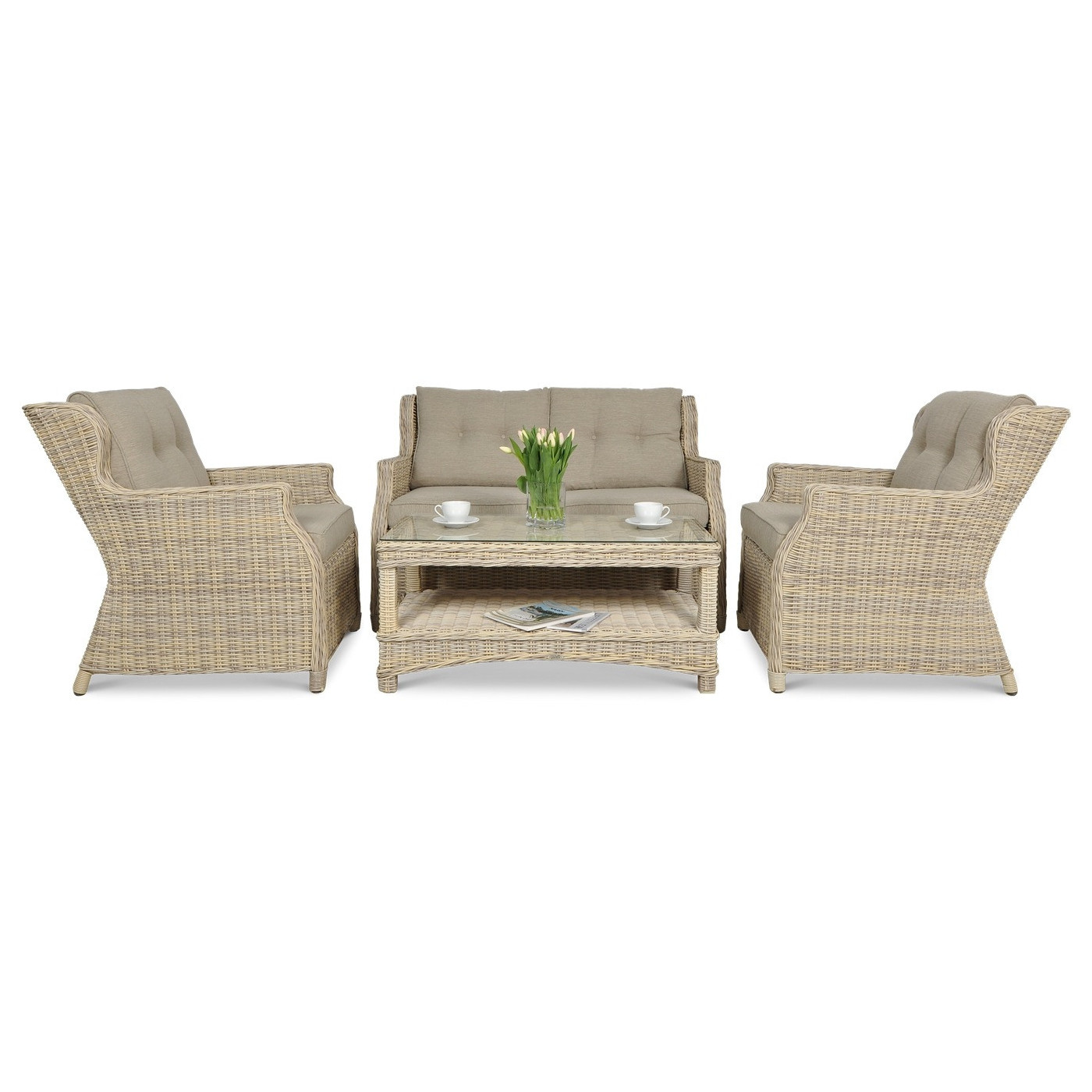 TRIVENTO II ZESTAW+PUFY BEIGE