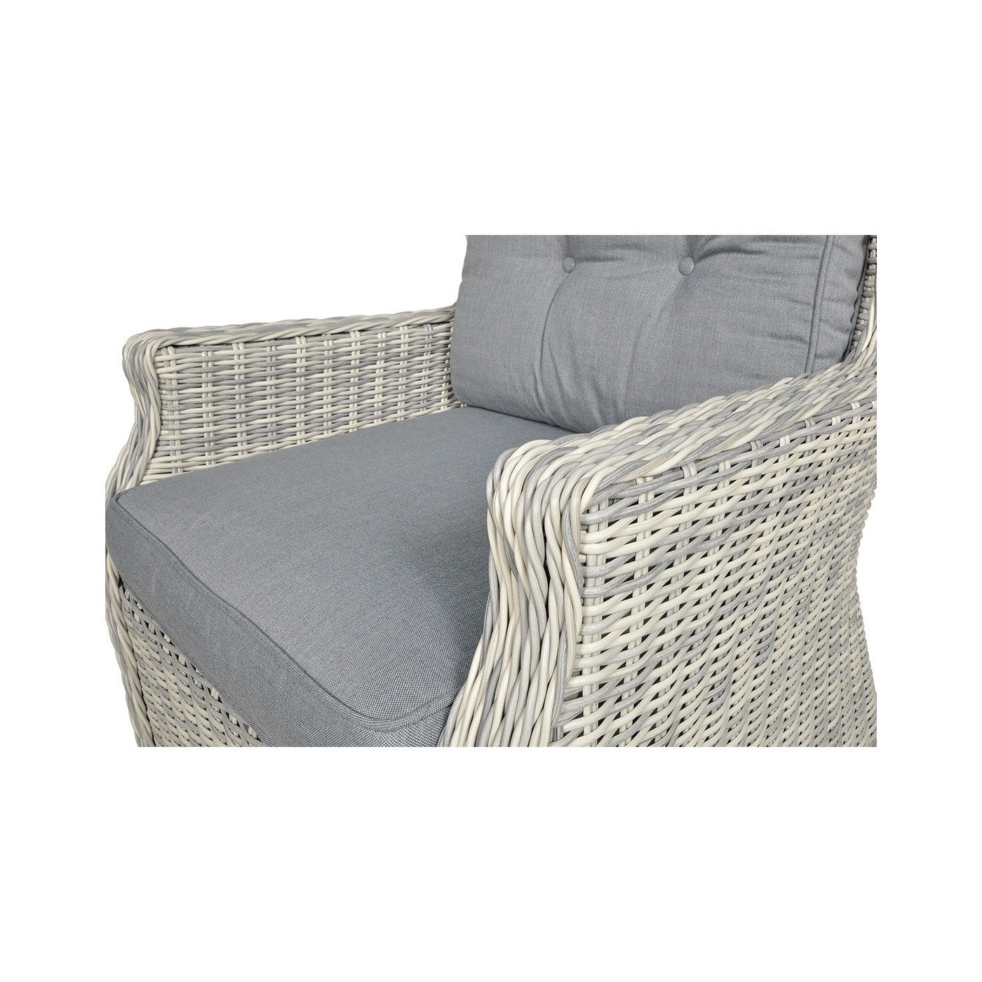 Meble Technorattanowe Trivento Dining 3 White Grey