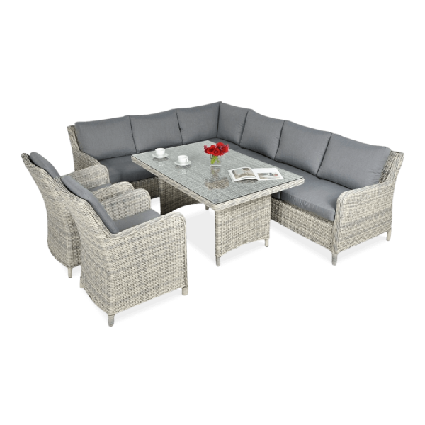 MARYLAND DINING NAROŻNIK WHITE GREY