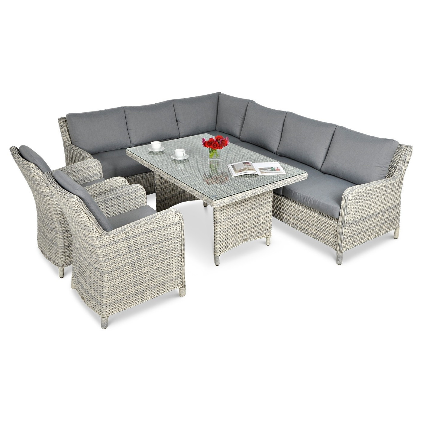 MARYLAND DINING CORNER WHITE GREY