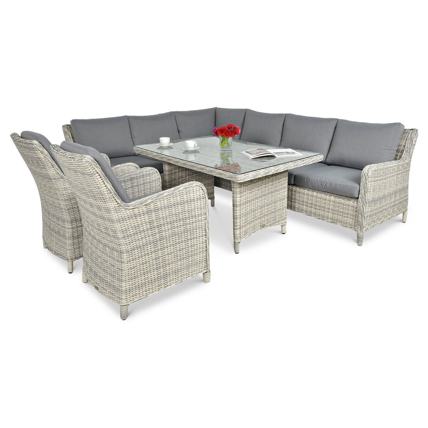 MARYLAND DINING CORNER WHITE GREY