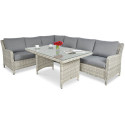 MARYLAND DINING NAROŻNIK WHITE GREY