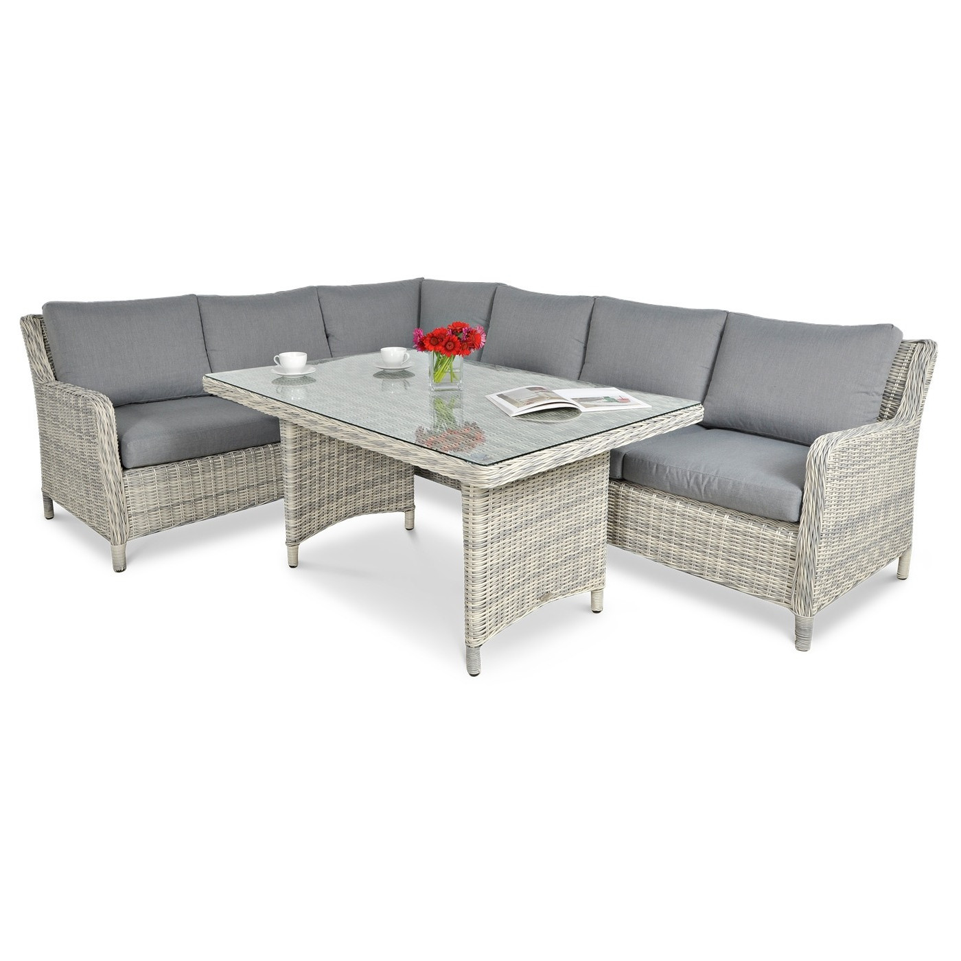 MARYLAND DINING CORNER WHITE GREY