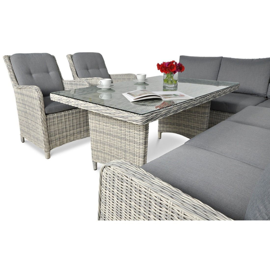 MARYLAND DINING CORNER WHITE GREY