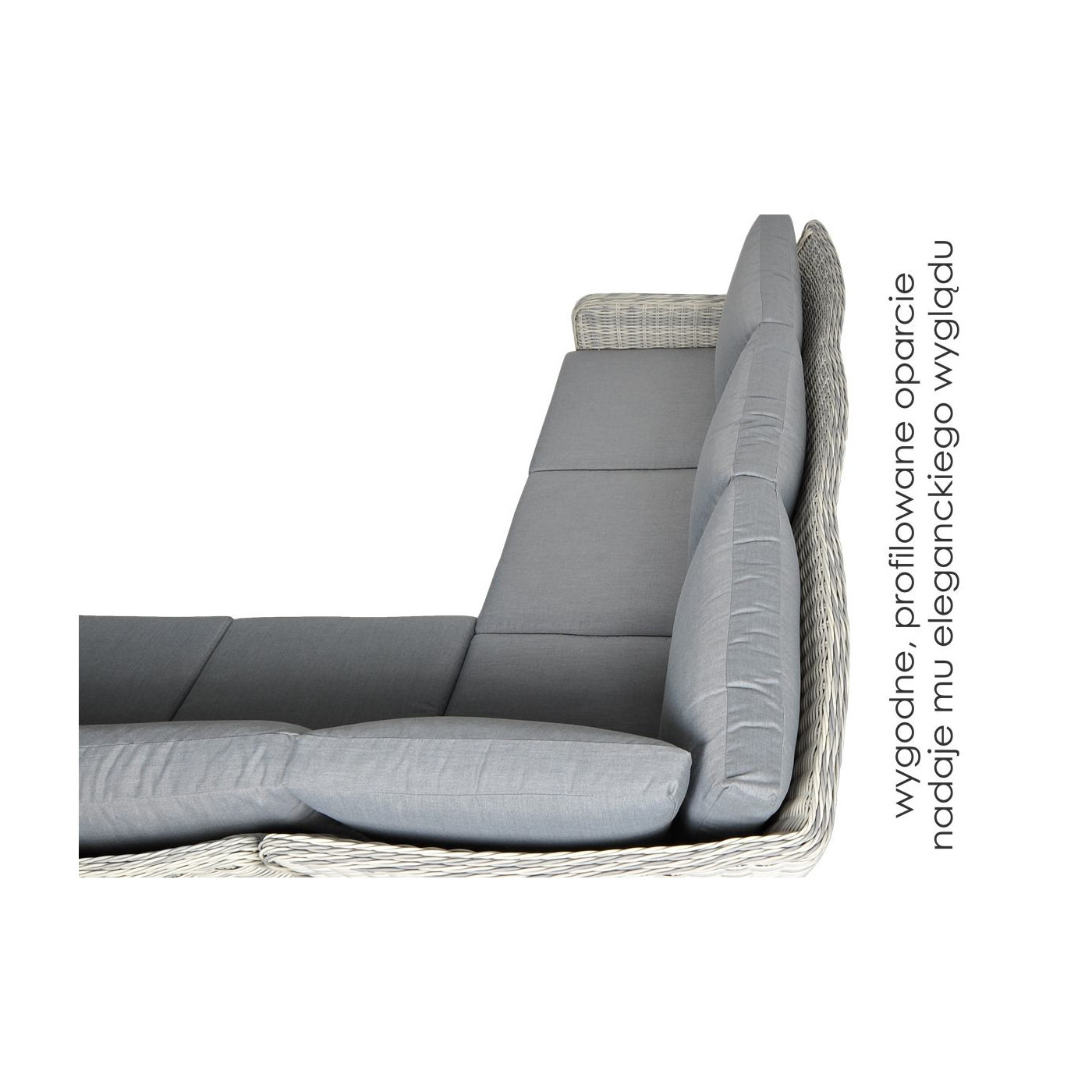 MARYLAND DINING NAROŻNIK WHITE GREY