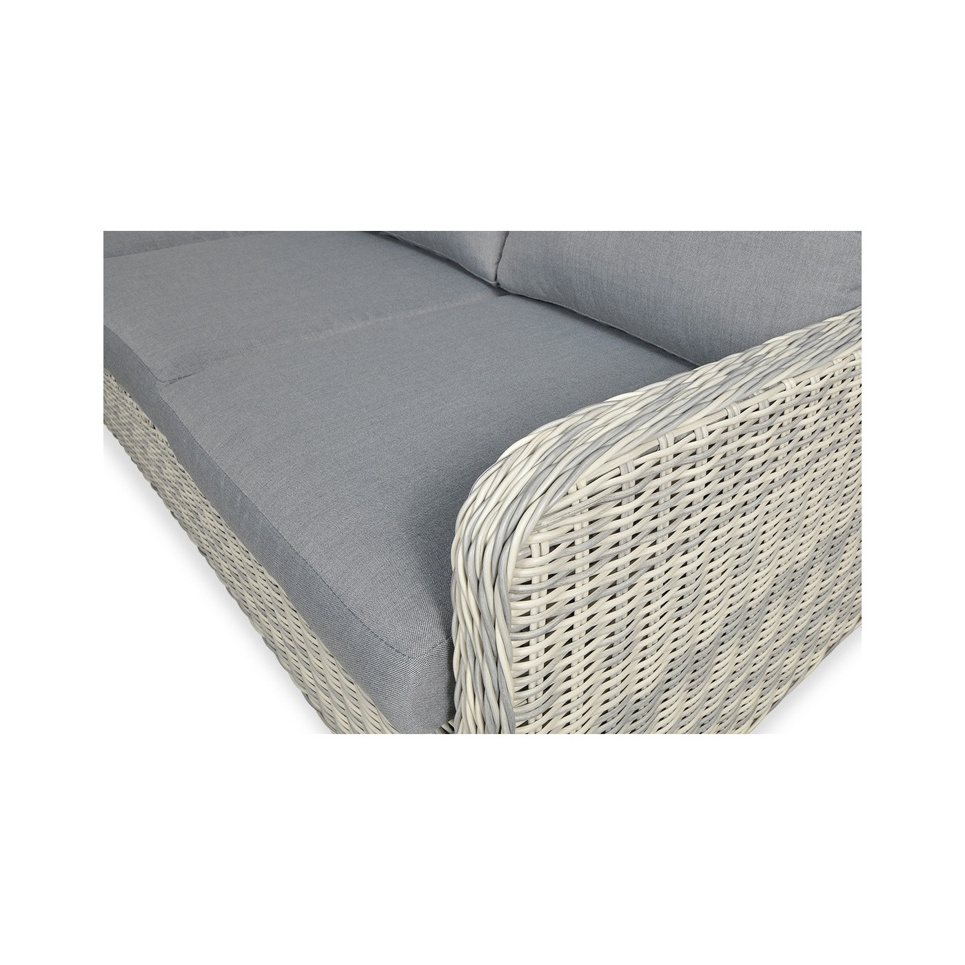 Narożnik z Technorattanu Maryland White Grey