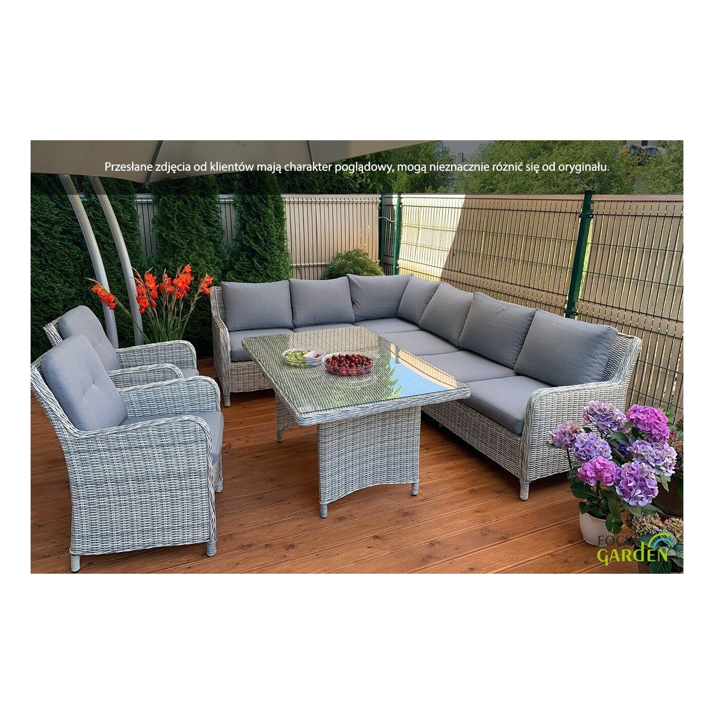 MARYLAND DINING NAROŻNIK WHITE GREY