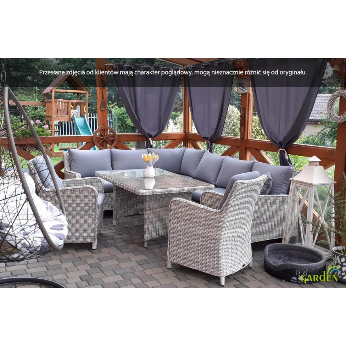 MARYLAND DINING NAROŻNIK WHITE GREY