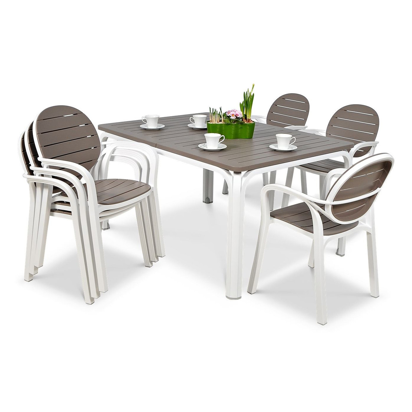 Zestaw ogrodowy Nardi Palma Alloro 8140 Bianco Tortora