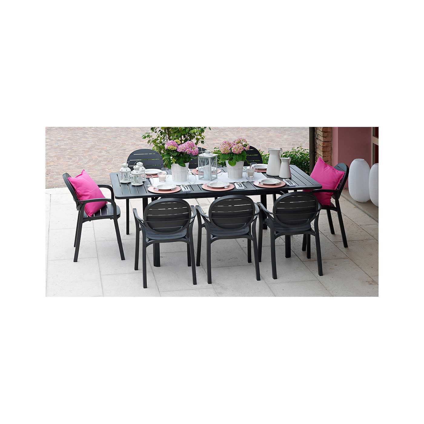 Zestaw mebli ogrodowych Palma/Alloro Bianco-Tortora