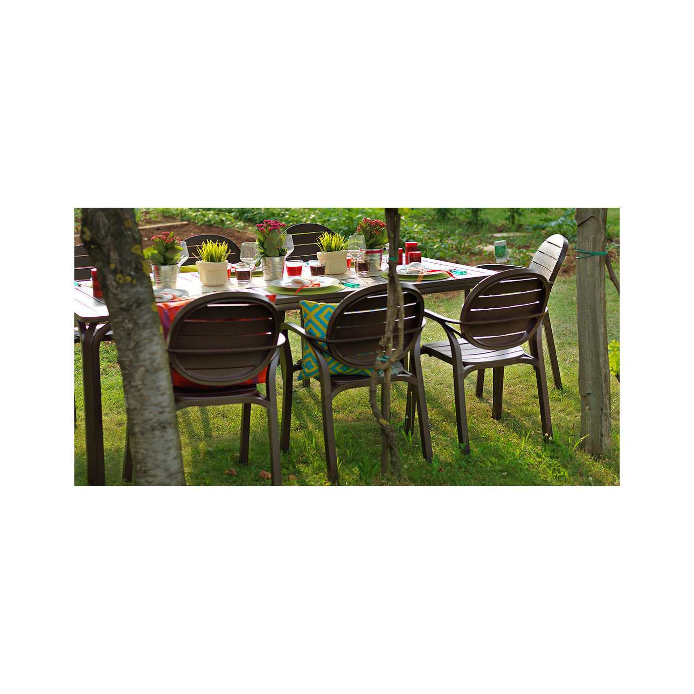 Zestaw mebli ogrodowych Palma/Alloro Bianco-Tortora