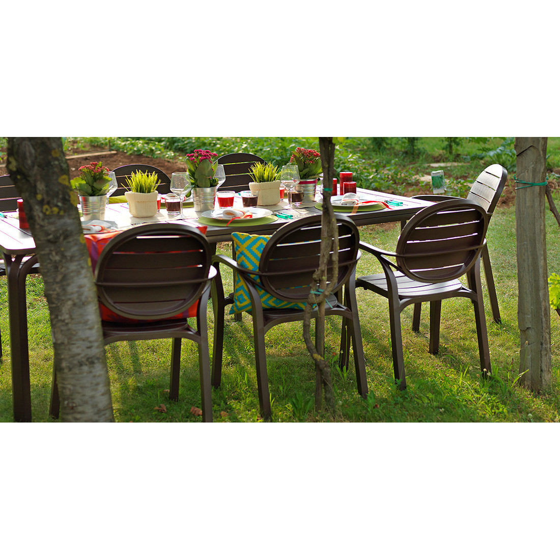 Zestaw mebli ogrodowych Palma/Alloro Bianco-Tortora