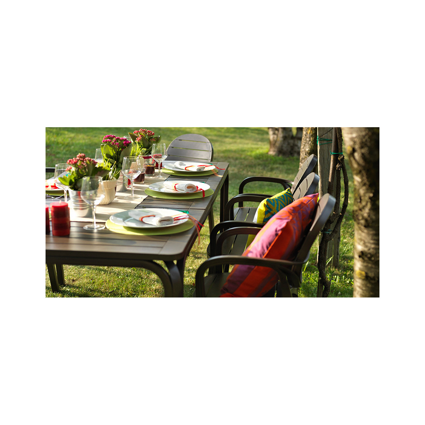 Zestaw mebli ogrodowych Palma/Alloro Bianco-Tortora