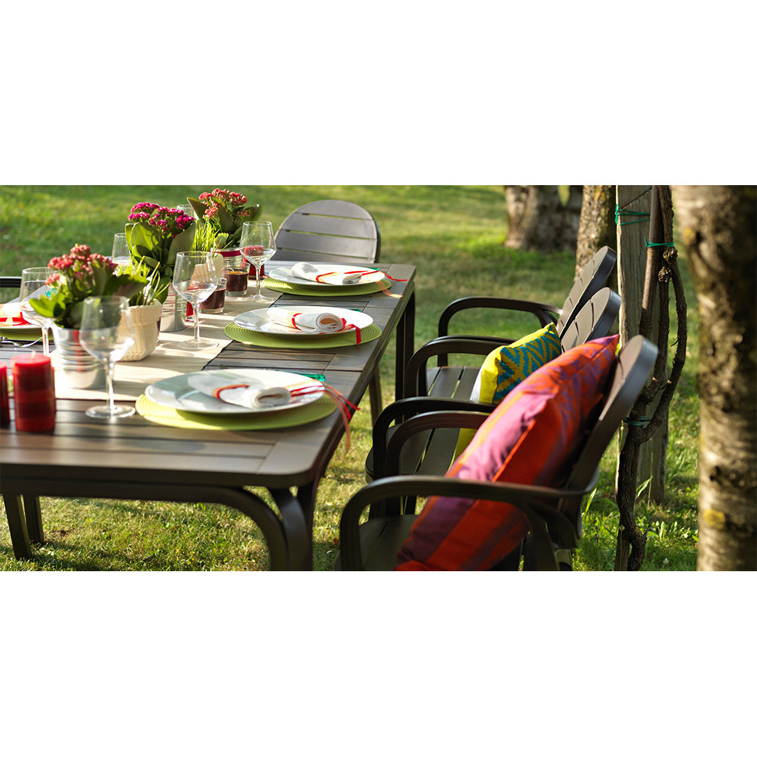 Zestaw mebli ogrodowych Palma/Alloro Bianco-Tortora