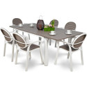 Zestaw mebli ogrodowych Nardi Palma/Alloro Bianco-Tortora