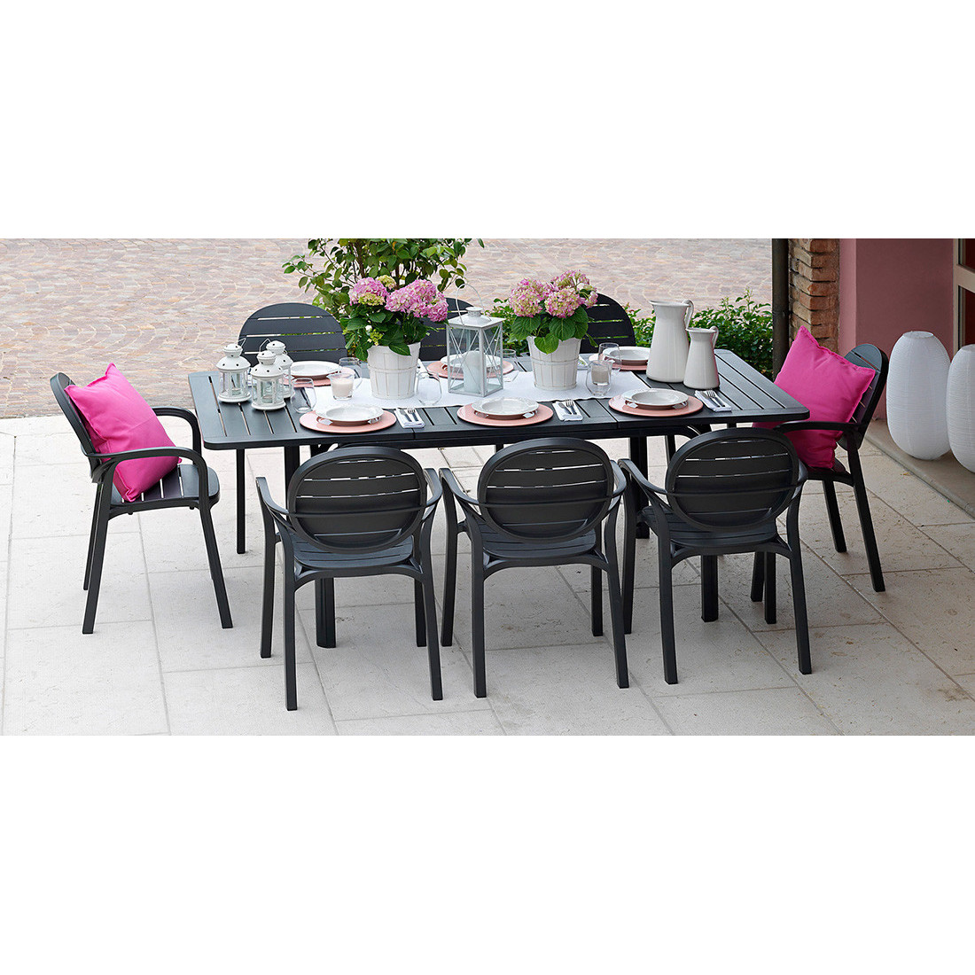 Zestaw mebli ogrodowych Nardi Palma/Alloro Bianco-Tortora