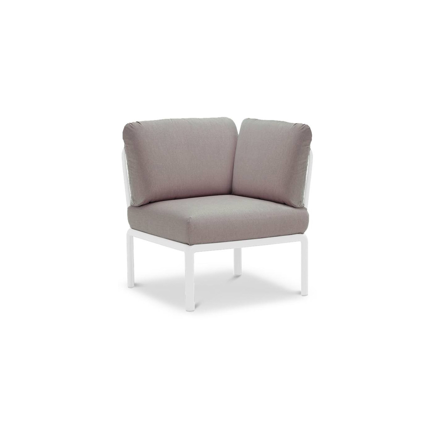 KOMODO 5 CORNER SOFA BIANCO GRIGIO + BIANCO COFFEE TABLE