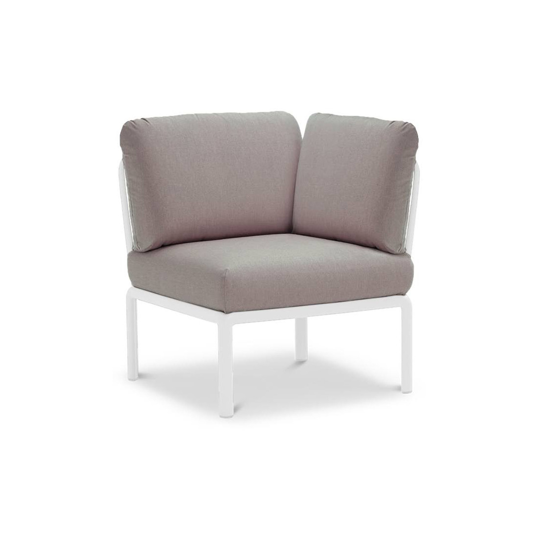 KOMODO 5 CORNER SOFA BIANCO GRIGIO + BIANCO COFFEE TABLE
