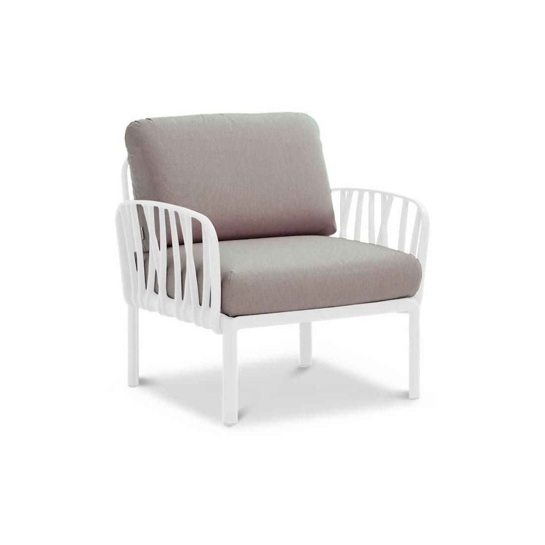 KOMODO 5 CORNER SOFA BIANCO GRIGIO + BIANCO COFFEE TABLE