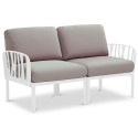 KOMODO 5 CORNER SOFA BIANCO GRIGIO + BIANCO COFFEE TABLE