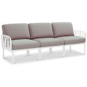 KOMODO 5 CORNER SOFA BIANCO GRIGIO + BIANCO COFFEE TABLE