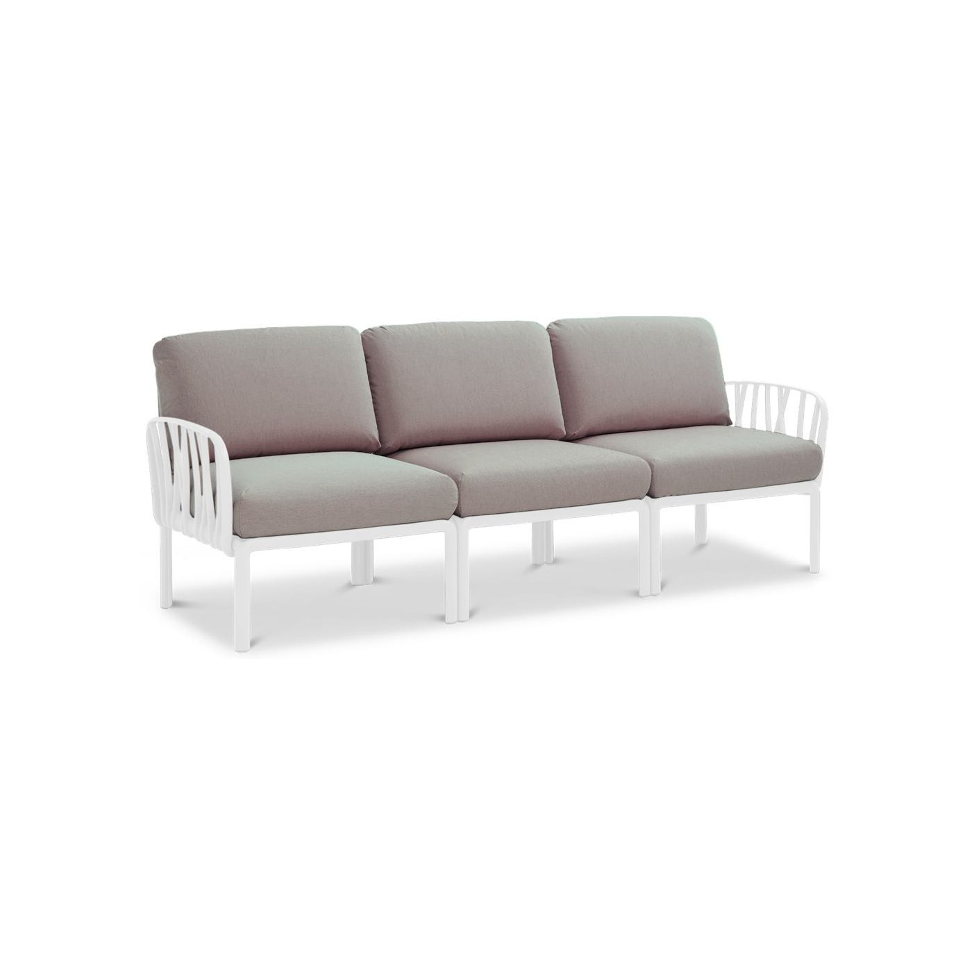 KOMODO 5 CORNER SOFA BIANCO GRIGIO + BIANCO COFFEE TABLE