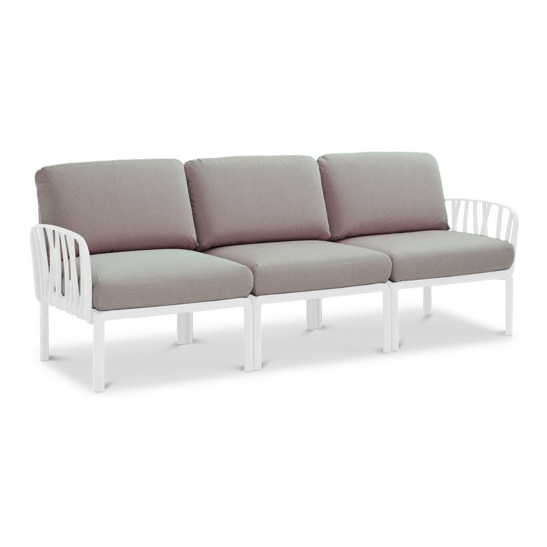 KOMODO 5 CORNER SOFA BIANCO GRIGIO + BIANCO COFFEE TABLE