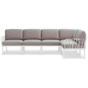 KOMODO 5 CORNER SOFA BIANCO GRIGIO + BIANCO COFFEE TABLE