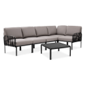 KOMODO 5 CORNER ANTHRACITE GREY + ANTHRACITE TABLE